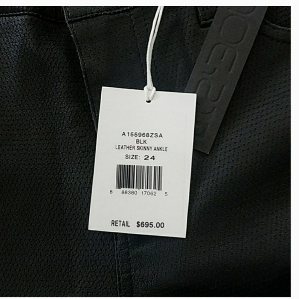 Joe's Jean's skinny leather pants size 24